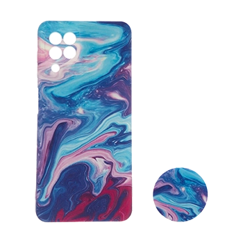 کاور آبرنگی مدل N124 مناسب برای گوشی موبایل سامسونگ Galaxy A22 4G به همراه پایه نگهدارنده